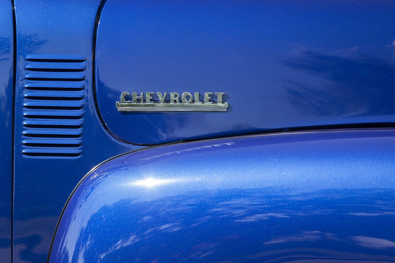Blue Chevrolet Hood Emblem