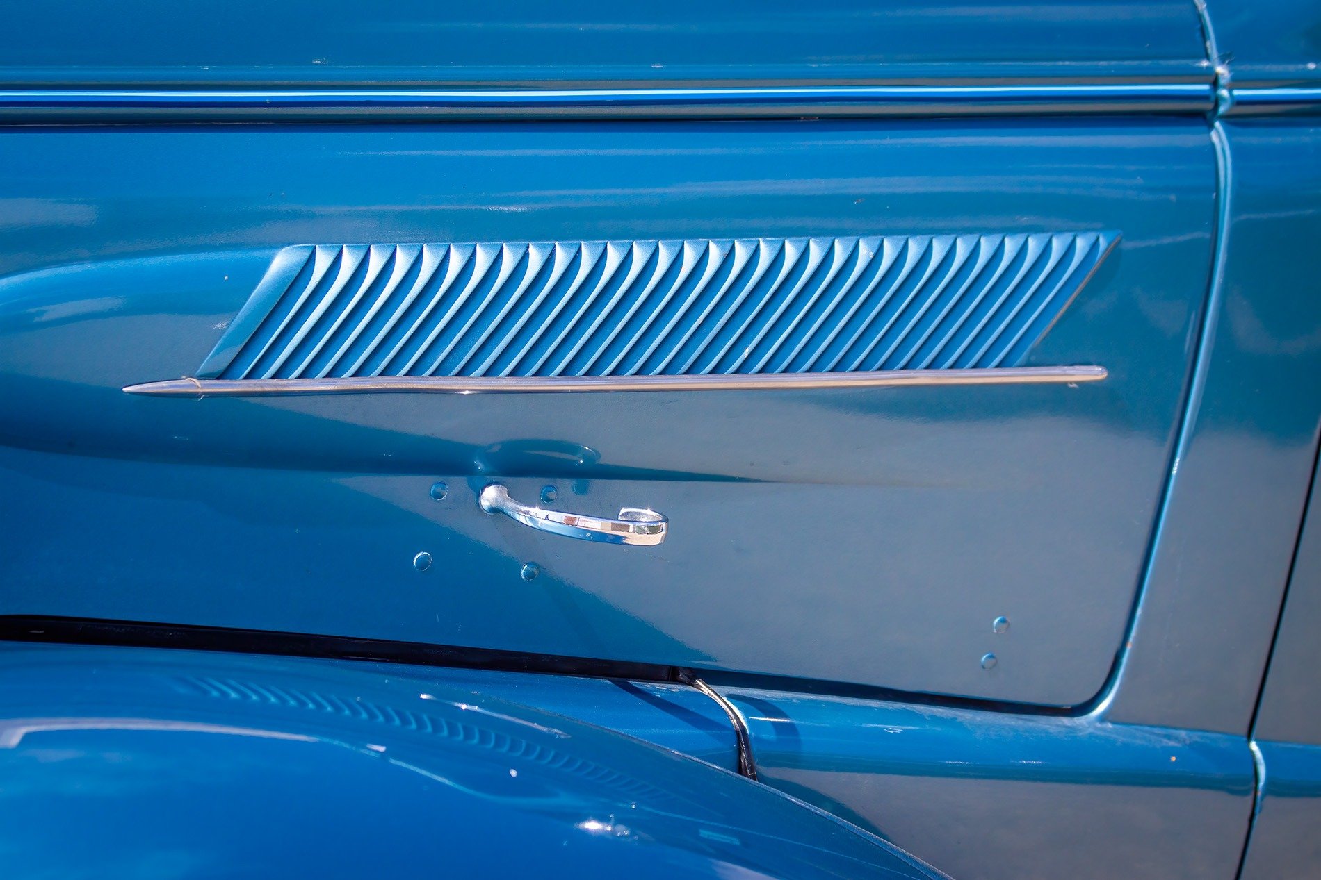 Blue Hood Louvers
