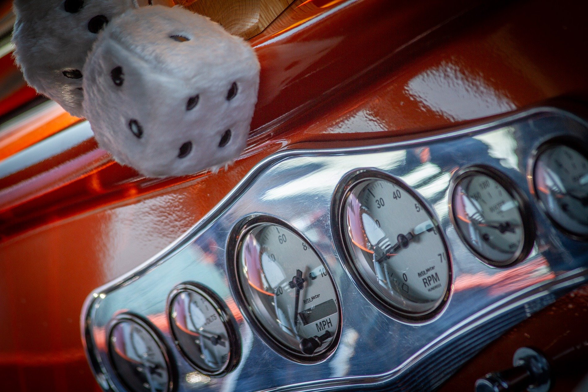 Orange Dash and Fuzzy Dice