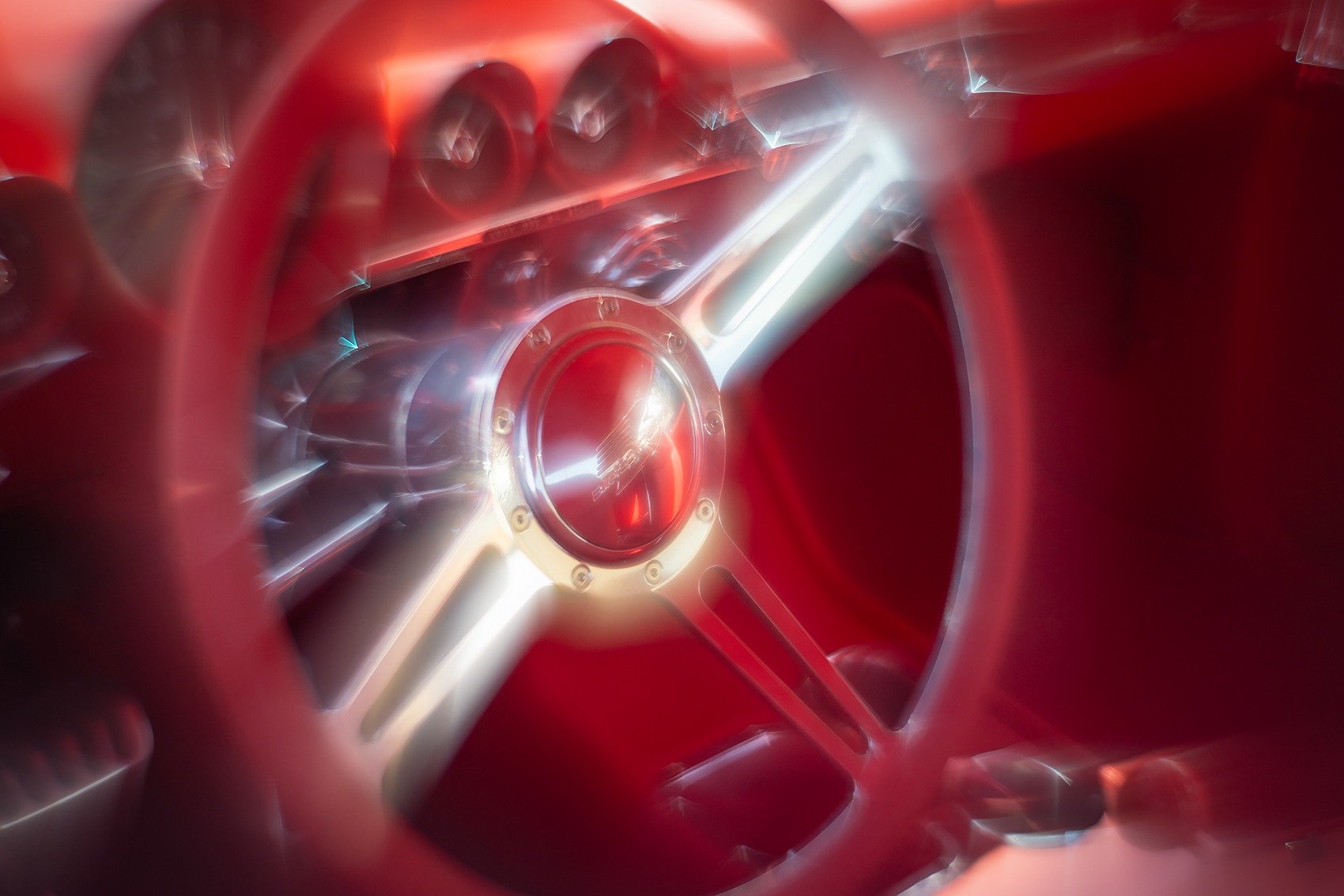 Red Corvette Steering Wheel