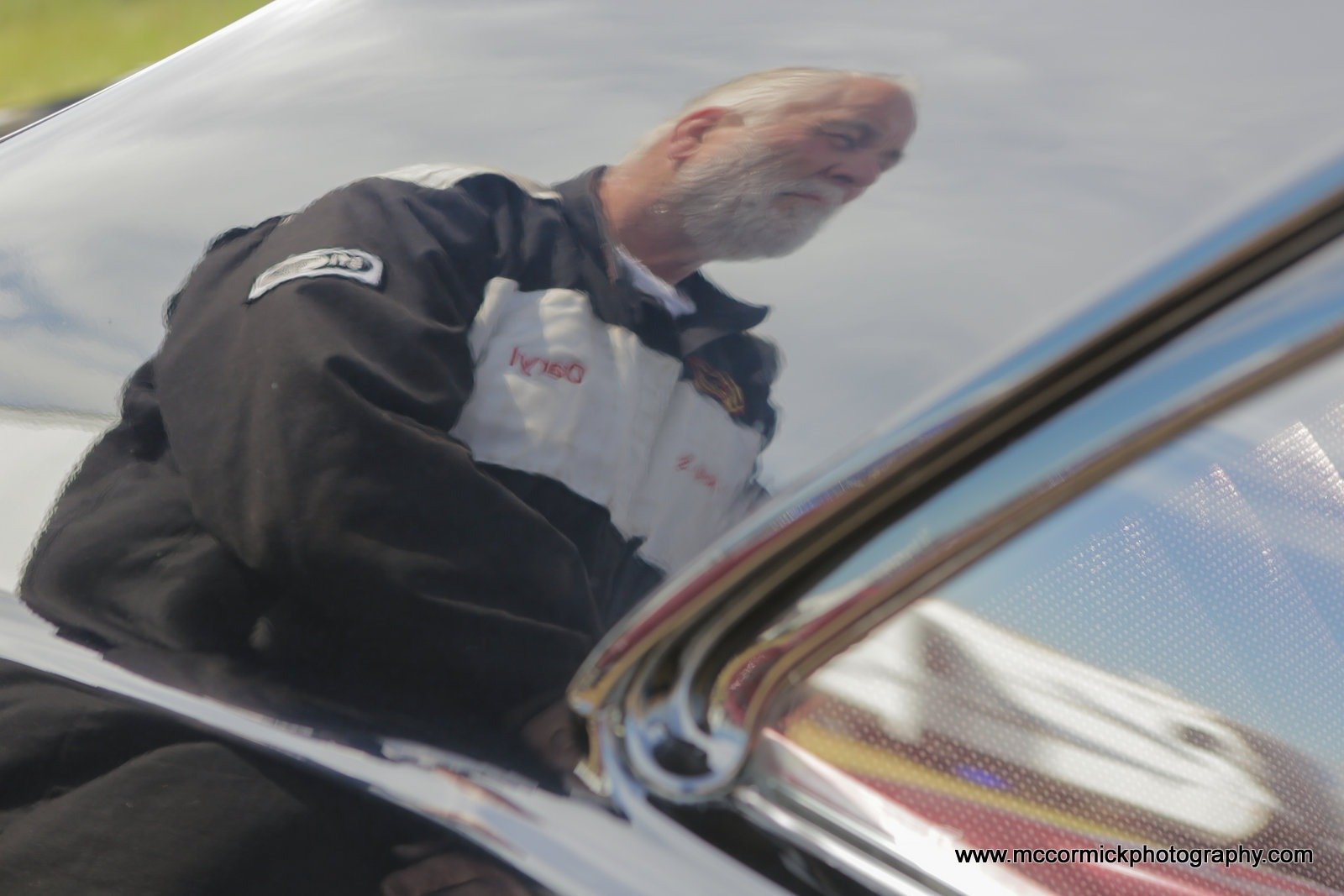 Reflection of Bearded Man