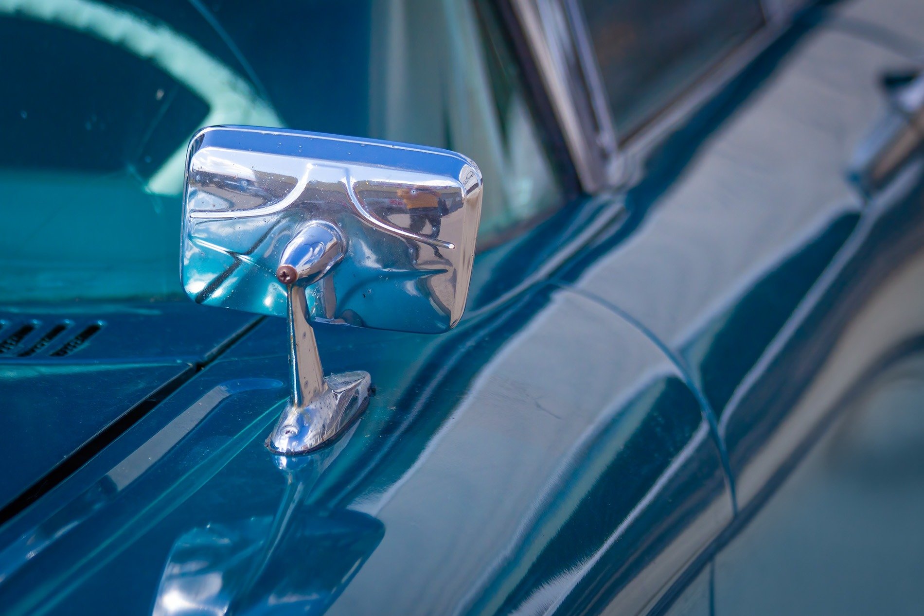 Teal Fender Mirror