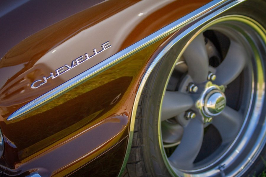 Brown Chevelle Fender and Wheel