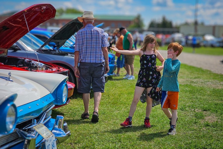 Family at Vintage Car Show