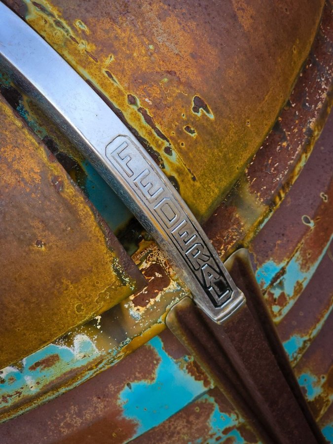 Federal Emblem on Rusty Hood