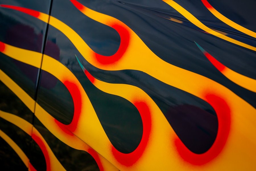 Hot Rod Flame Paint Detail