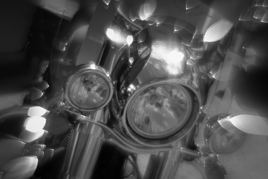 Motorcycle Headlight Bokeh