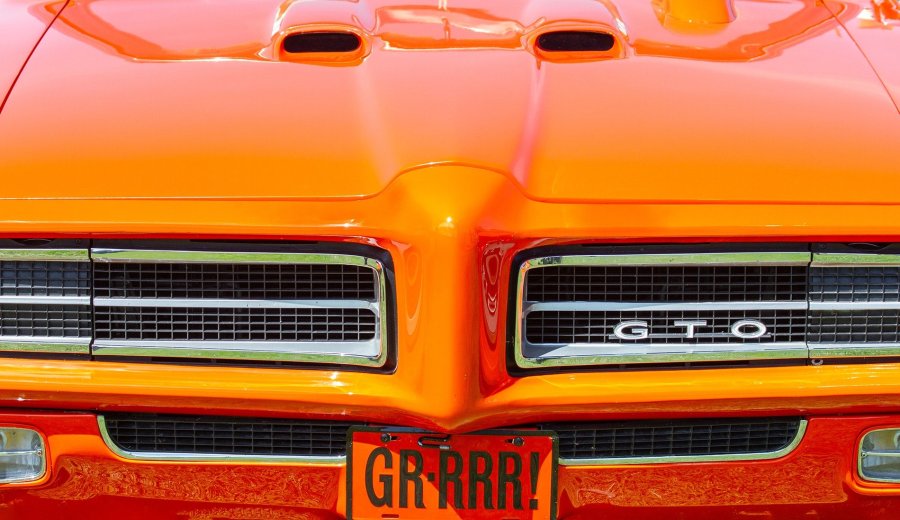 Orange Pontiac GTO Grille