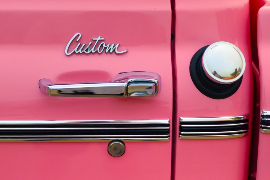 Pink Custom Truck Door