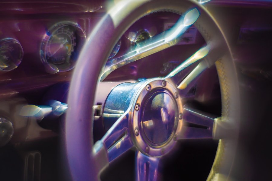 Purple Custom Steering Wheel