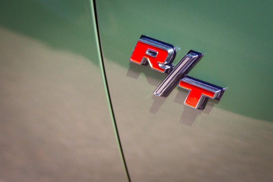 R/T Emblem on Green Paint