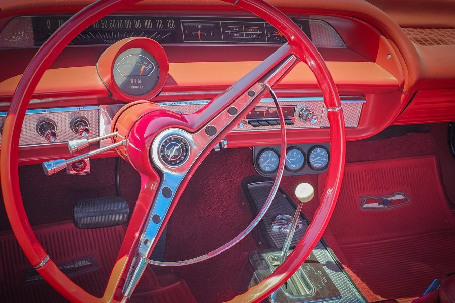 Red Chevrolet Impala Dashboard