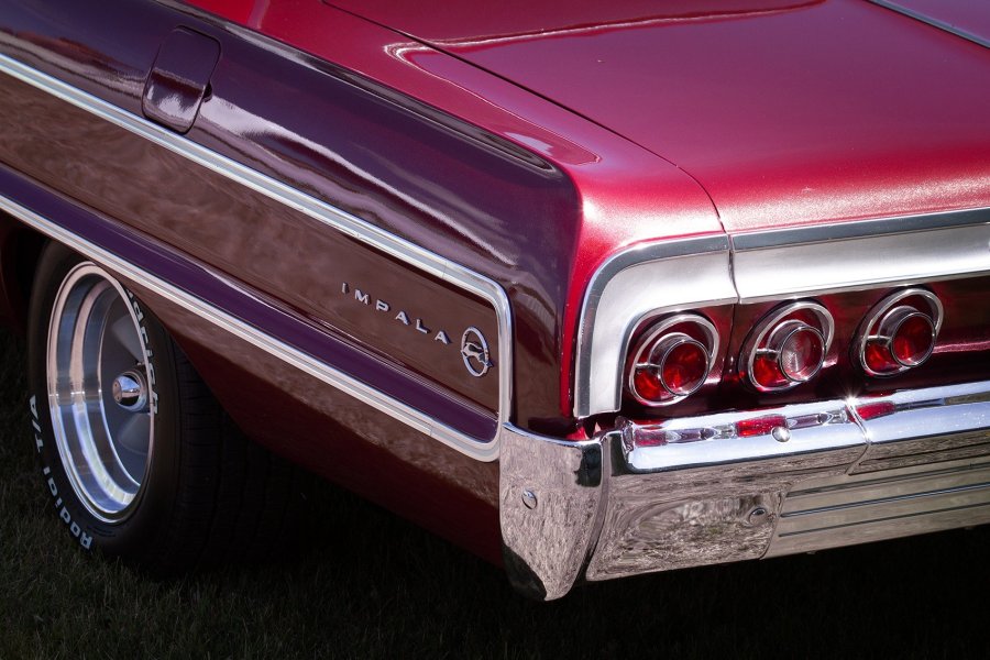 Red Chevrolet Impala Rear Quarter