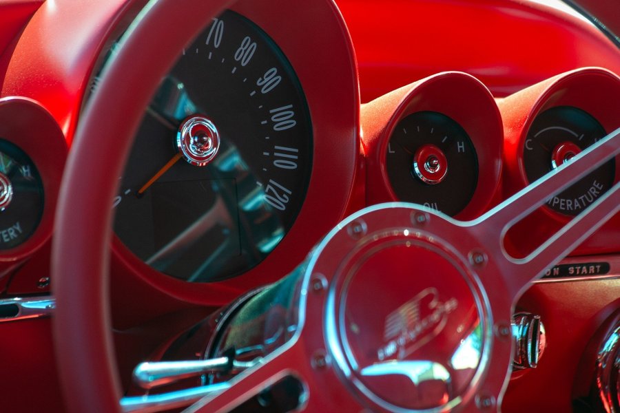 Red Corvette Dashboard