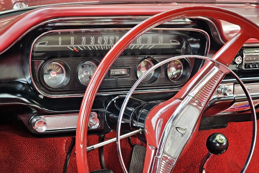 Red Ford Falcon Dashboard