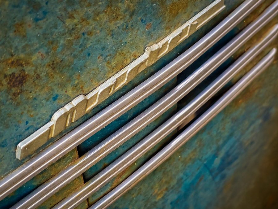 Rusty Chevrolet Hood Trim