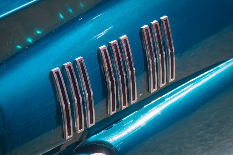 Teal 1958 Chevrolet Impala Trim