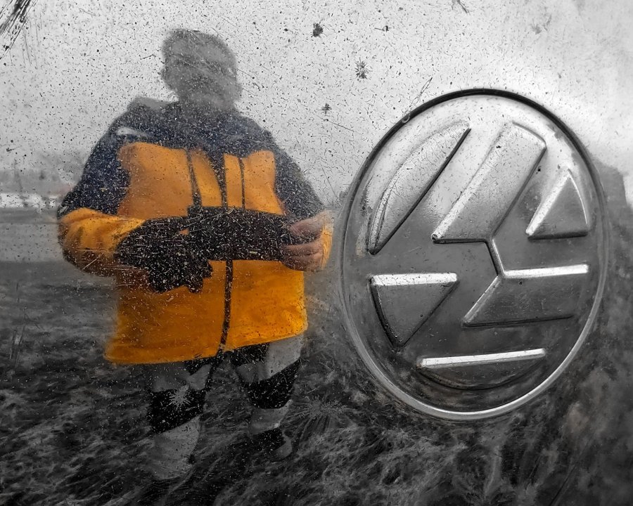 Volkswagen Emblem Reflection
