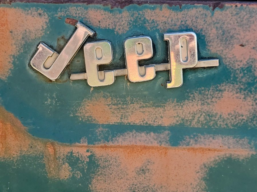 Weathered Jeep Emblem