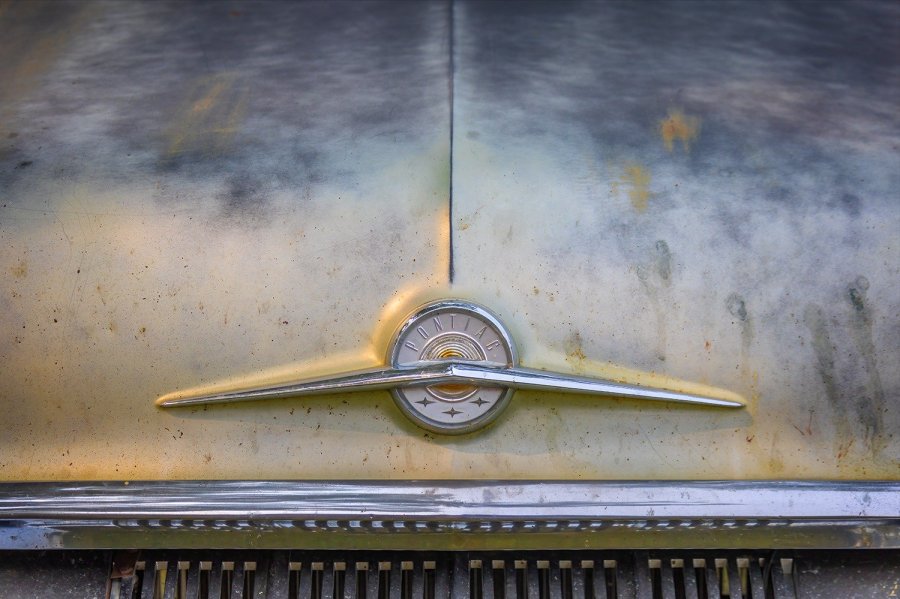 Weathered Pontiac Hood Emblem