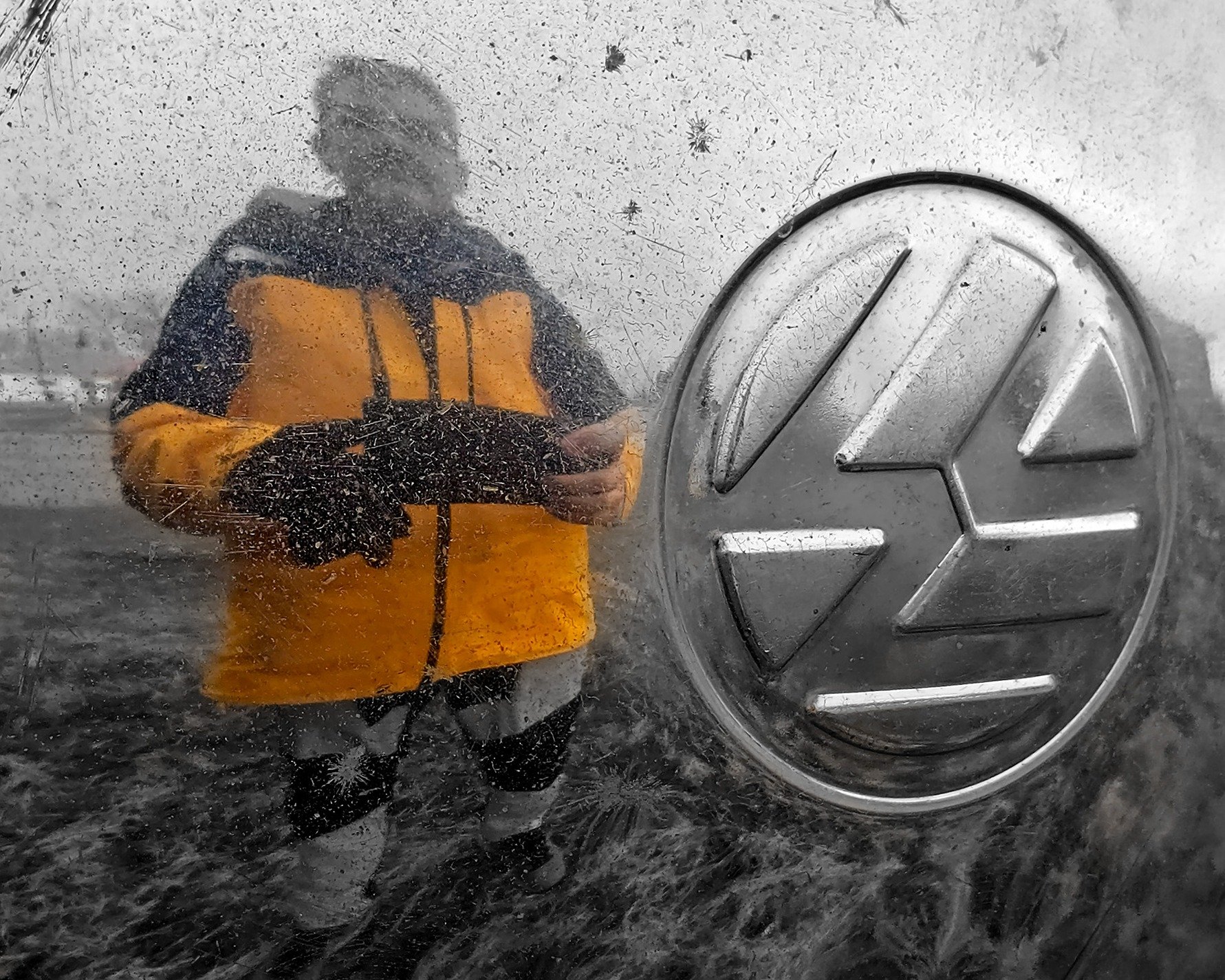 Volkswagen Emblem Reflection