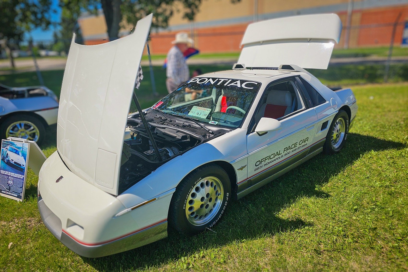 White Pontiac Fiero Pace Car